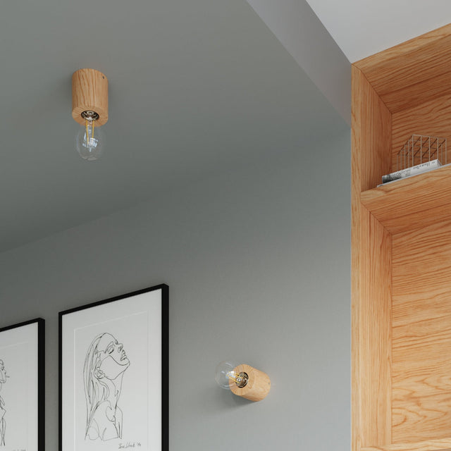 Sollux Lighting Ceiling Lamp SALGADO Natural Wood
