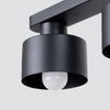 Matte black Sollux Lighting Ceiling Lamp SAVAR 2 in modern design
