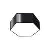 Low-profile white flush light Sollux Lighting Ceiling lamp SUNDE 11 black