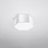 Hexagonal led ceiling light Sollux Lighting Ceiling lamp SUNDE 15 white