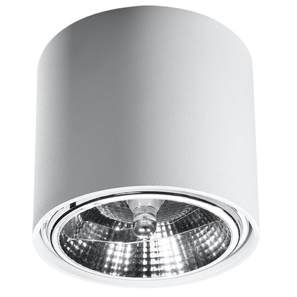 Flush mount light Sollux Lighting Ceiling Lamp TIUBE White perfect for LED lighting in minimalist rooms.