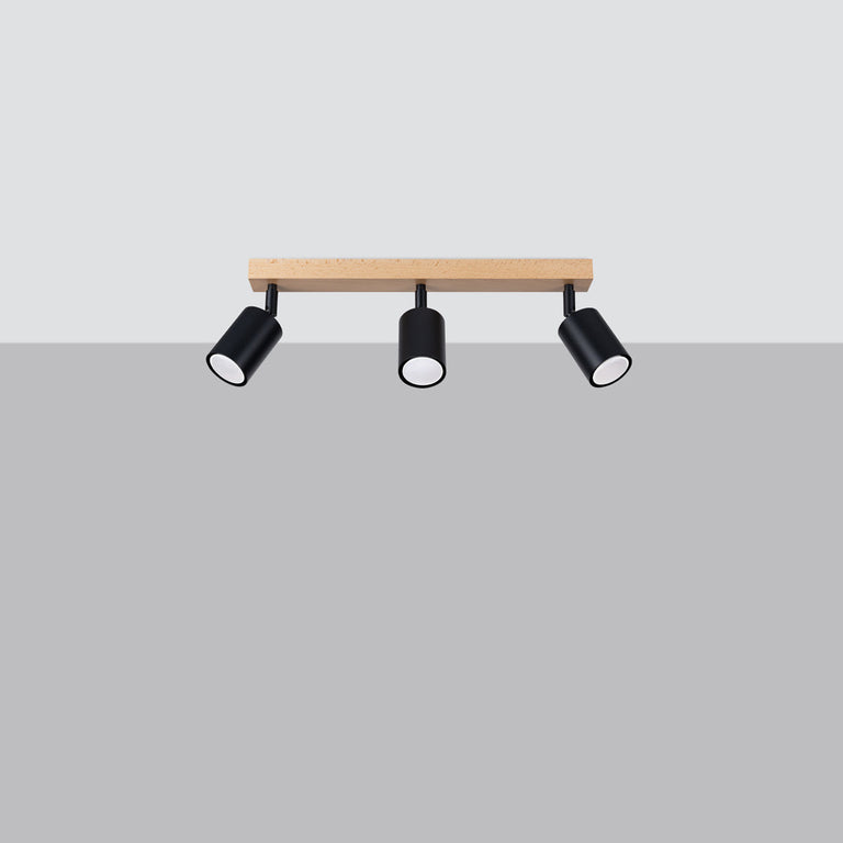 Sollux Lighting Ceiling Lamp VERDO 3L Black