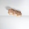 Sollux Lighting Ceiling Lamp WOODY 3 Natural Wood in cozy setting