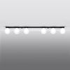 Elegant YOLI 6 Black ceiling lamp by Sollux Lighting for versatile spaces