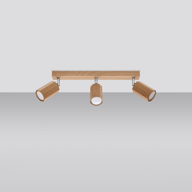 Sollux Lighting Ceiling Lamp ZEKE 3 Oak