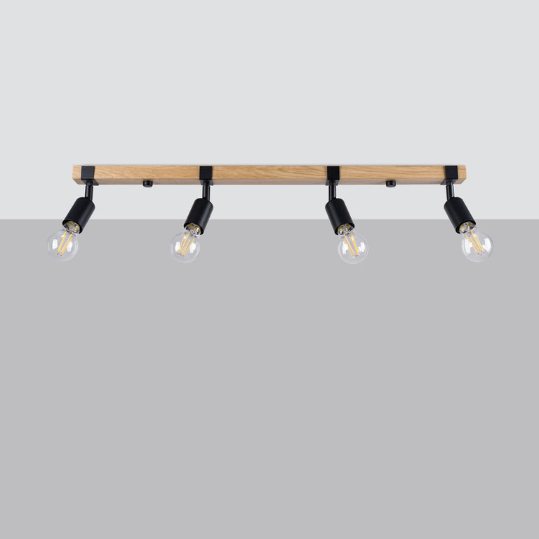 Sollux Lighting Ceiling Lamp ZUCA 4 Black