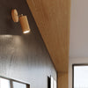 Semi flush ceiling lights Sollux Lighting BERG 2 Natural Wood in Scandinavian decor