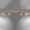 Stylish semi flush mount lighting Sollux Lighting Ceiling lamp BERG 6 natural wood