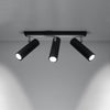 Contemporary black lighting Ceiling lamp DIREZIONE 3 black