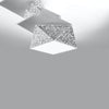 Modern Sollux Lighting Ceiling Lamp HEXA 25 Silver with LED lights
