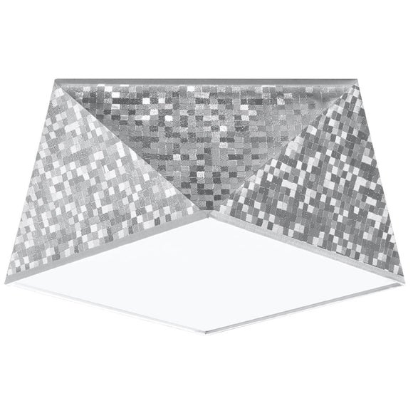 Unique Sollux Lighting Ceiling Lamp HEXA 25 Silver in geometric design
