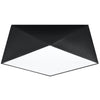 Modern geometric design with a sleek white finish Ceiling lamp HEXA 35 black