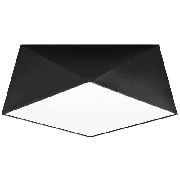 Modern geometric design with a sleek white finish Ceiling lamp HEXA 35 black