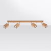 Energy-efficient Sollux Lighting Ceiling Lamp KEKE 4 Oak with LED compatibility