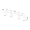 Durable Sollux Lighting Ceiling Lamp KEKE 4 Oak designed for lasting use