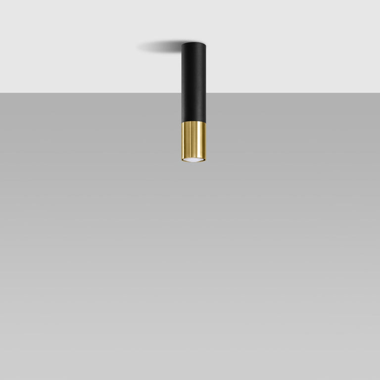 Sollux Lighting Ceiling Lamp LOOPEZ Black/Golden