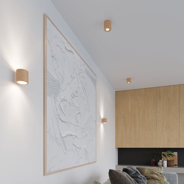 Sollux Lighting Ceiling Lamp ORBIS Natural Wood