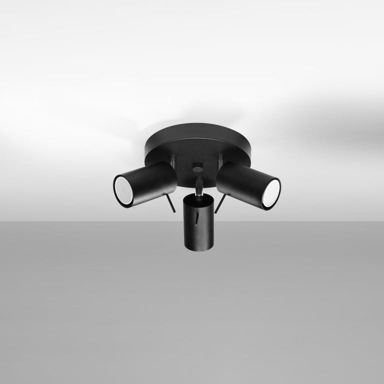 Sollux Lighting Ceiling Lamp RING 3P Black