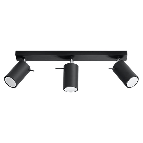 Modern lighting with Sollux Lighting Ceiling Lamp RING 3 Black