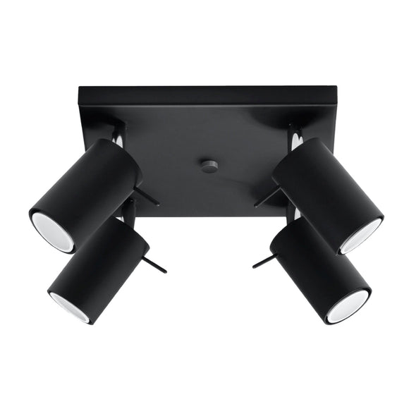 Sollux Lighting Ceiling Lamp RING 4 Black modern design