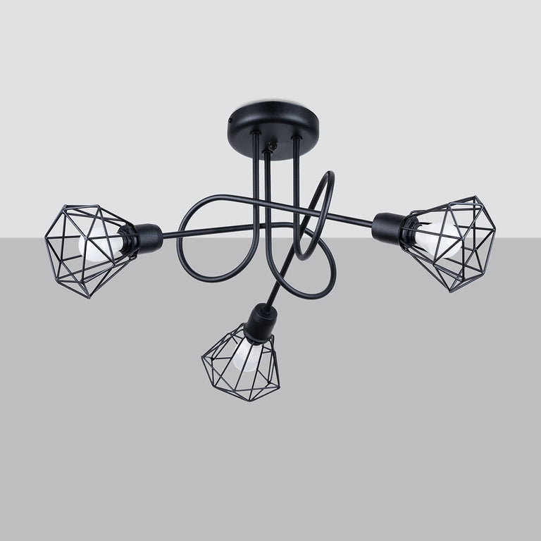 Sollux Lighting Chandelier ARTEMIS 3S Black