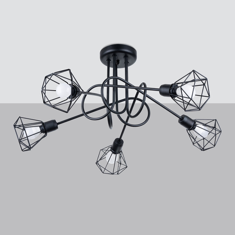 Sollux Lighting Chandelier ARTEMIS 5S Black