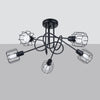 Minimalist hanging lights - Sollux Lighting Chandelier BELUCI 5S black