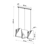 Bedroom chandelier Sollux Lighting Chandelier BLUM 3 black
