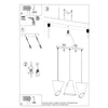 Modern ceiling light fixture Sollux Lighting Chandelier BLUM 3 black