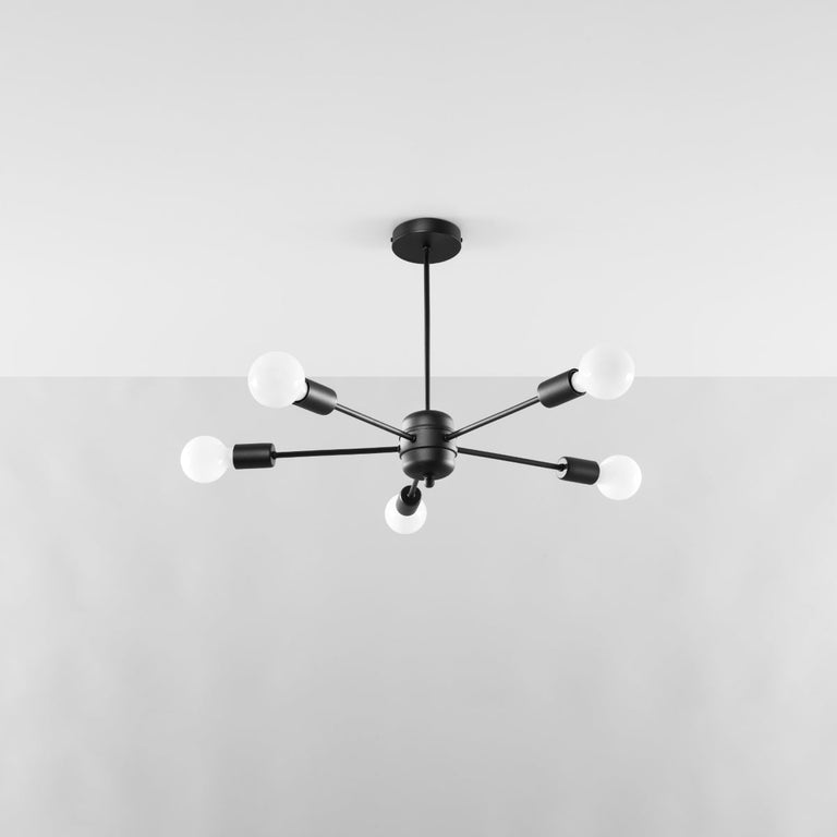 Sollux Lighting Chandelier LANGO 5 Black