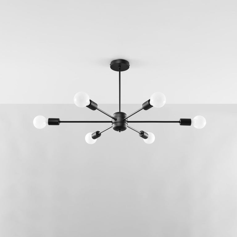 Sollux Lighting Chandelier LANGO 6 Black