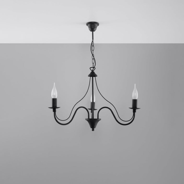 Sollux Lighting Chandelier MINERWA 3 Black