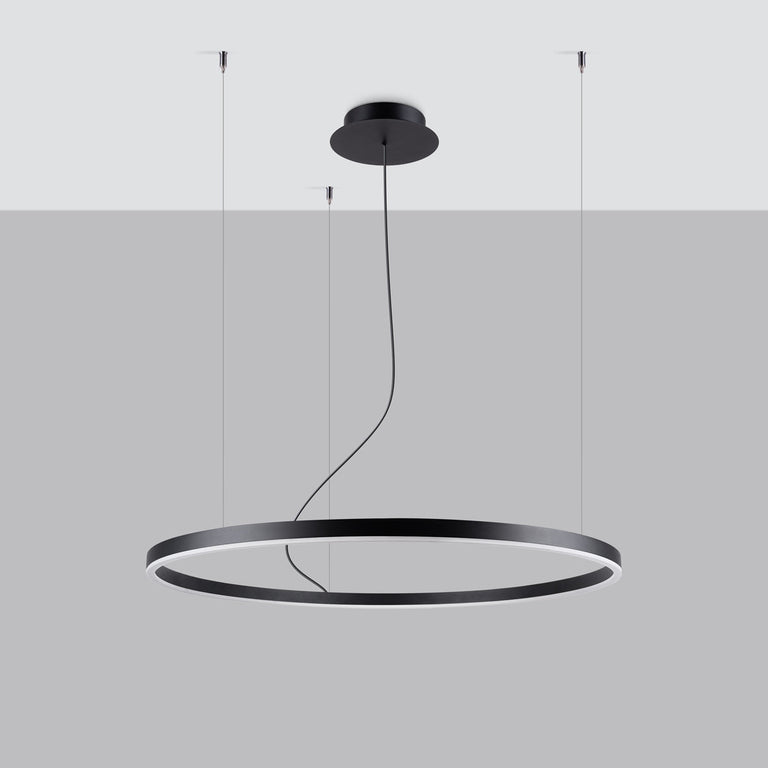 Sollux Lighting Chandelier ODA 80 Black LED 3000K