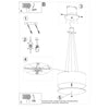 Perfect for both traditional and contemporary spaces Chandelier OTTO 60 white