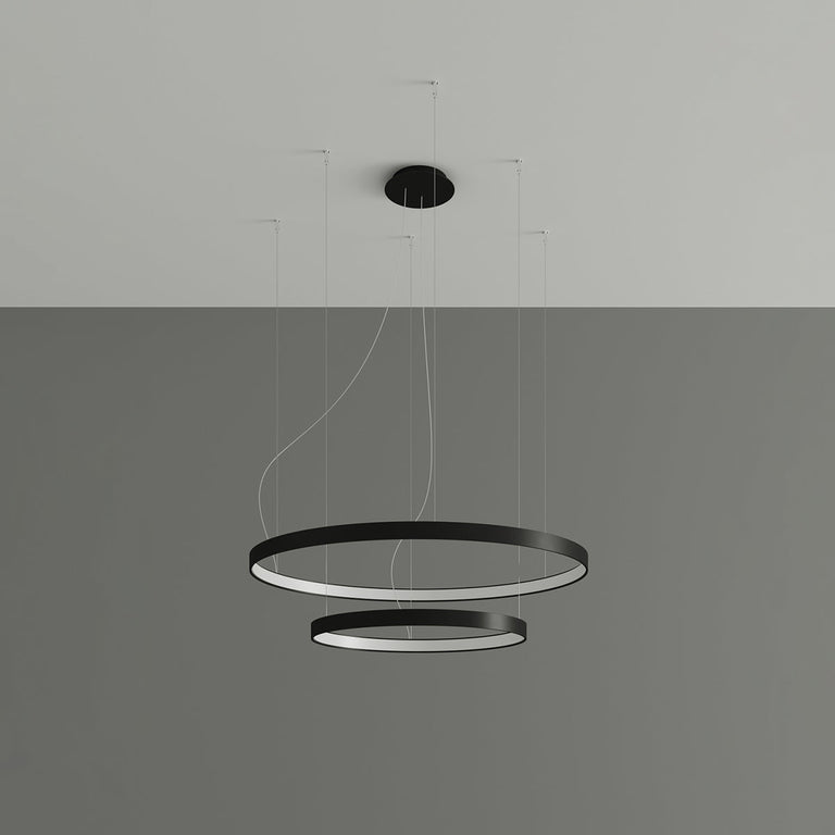 Sollux Lighting Chandelier RIO 2 55/78 Black LED 4000K