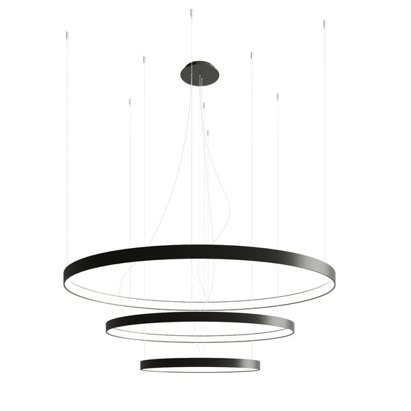 Modern black chandelier light Sollux Lighting Chandelier RIO 3 55/78/110 black 3000K