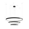 Minimalist pendant lighting for living spaces Chandelier RIO 3 55/78/110 black LED 4000K