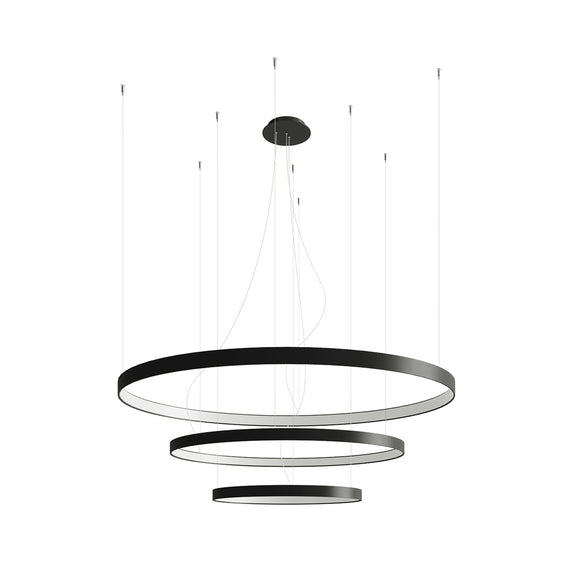 Minimalist pendant lighting for living spaces Chandelier RIO 3 55/78/110 black LED 4000K