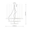 Chandelier RIO 3 55/78/110 white LED for Sophisticated Spaces