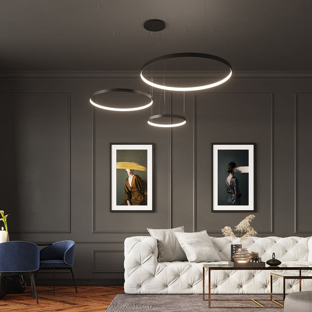 Sollux Lighting Chandelier RIO 55 Black 3000K