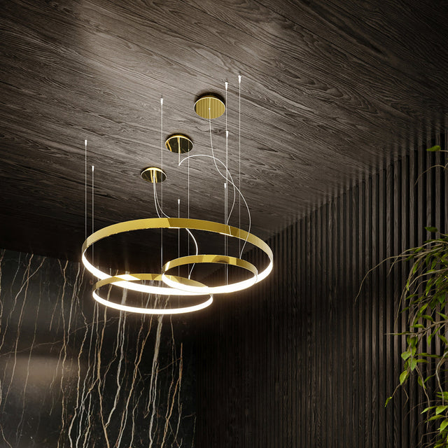 Sollux Lighting Chandelier RIO 78 Polished Gold LED 3000K