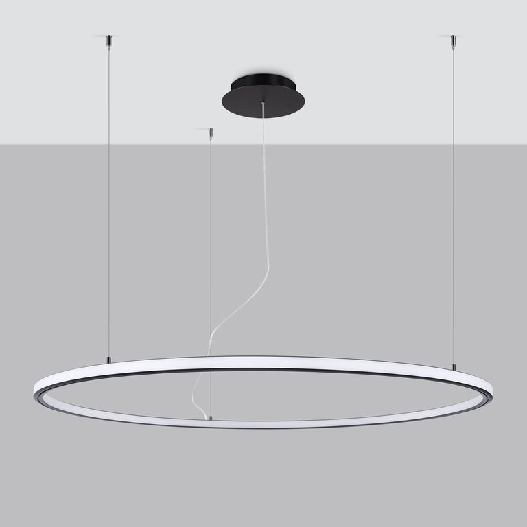 Sollux Lighting Chandelier RISA 120 Black LED 3000K