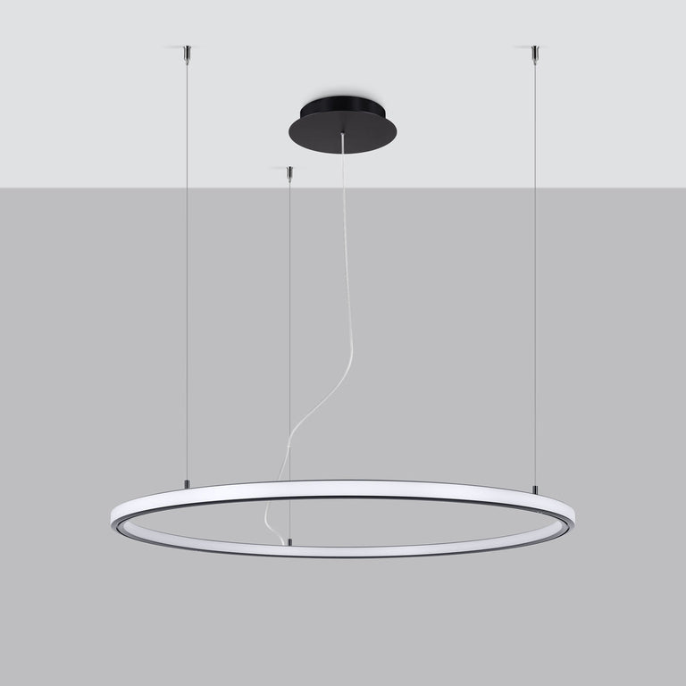 Sollux Lighting Chandelier RISA 80 Black LED 3000K