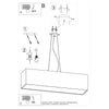 Stylish chandelier light Sollux Lighting Chandelier SANTA 120 black