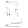 Sollux Lighting Chandelier SANTA BIS 80 White hanging light for modern interiors
