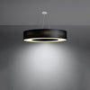 Stylish Sollux Lighting Chandelier SATURNO 90 Black illuminating modern spaces