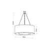 Modern Sollux Lighting Chandelier SATURNO 90 Black for elegant rooms