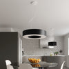 Contemporary ceiling lamps for kitchen Sollux Lighting Chandelier SATURNO SLIM 90 black