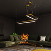 Sleek Chandelier Light:  TUULA M golden 4000K