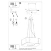 Ceiling light fixture Sollux Lighting Chandelier URANO 80 white